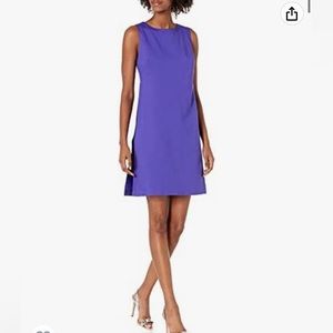 Trina Turk Women's Brynne Luxe Drape Split Side Dress size 2 -ultra violet